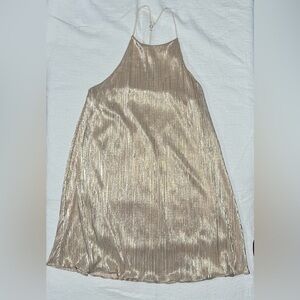 Lush Metallic Gold Dress